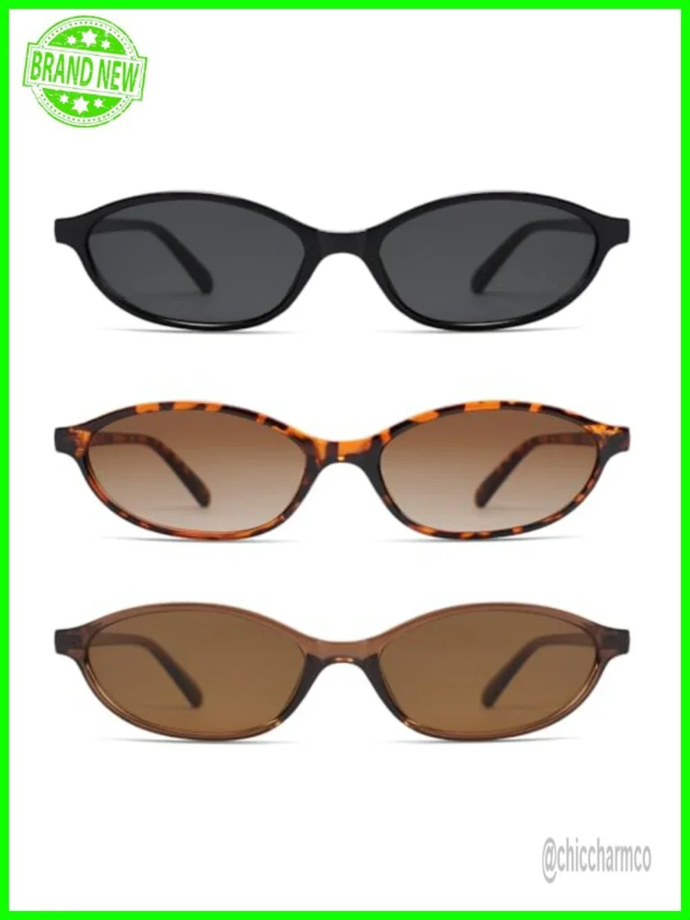 Retro Oval Cat Eye Sunglasses for Women Y2K Trendy 99% UV Protection